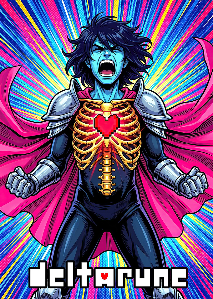 Deltarune Kris Soul Power Illustration
