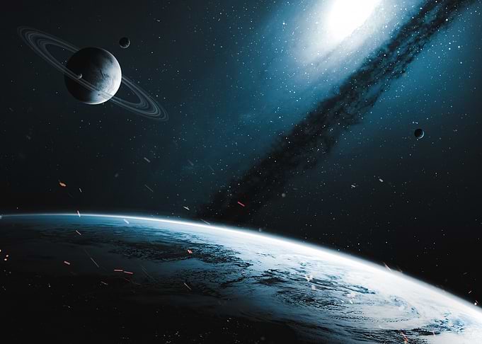 Cosmic View of Ringed Planet