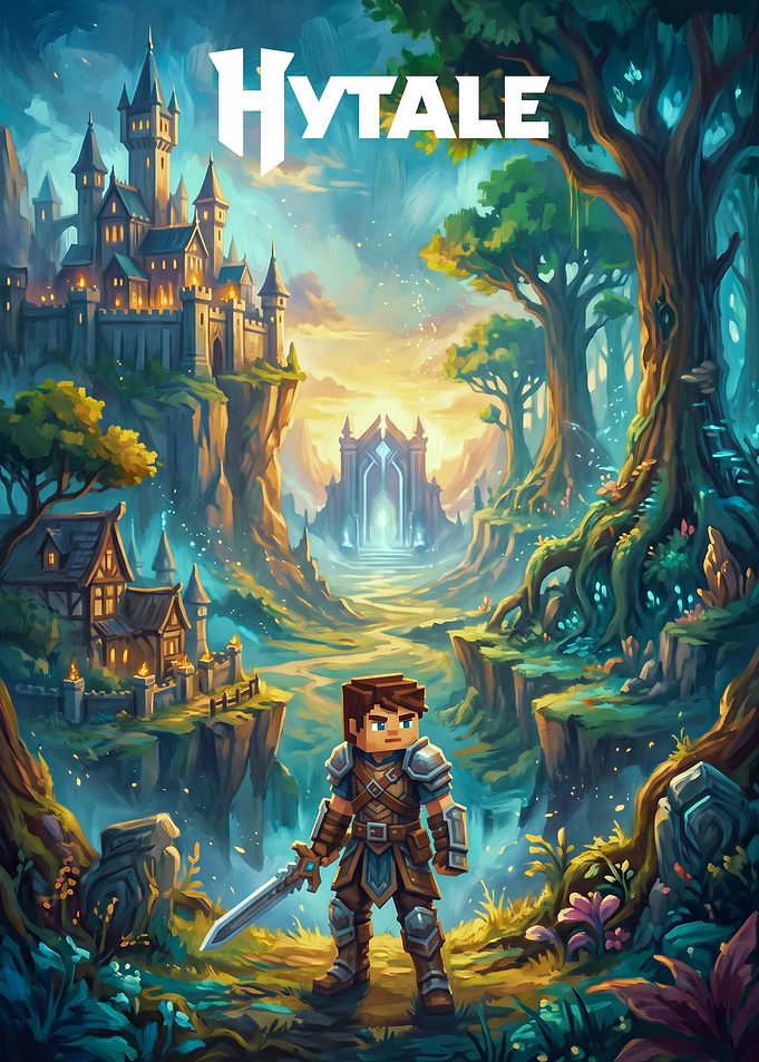 Hytale Fantasy Adventure Game Poster