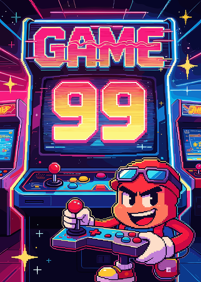 Retro Arcade Gaming Pixel Art
