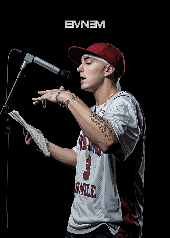 Eminem Rapper Vector Art