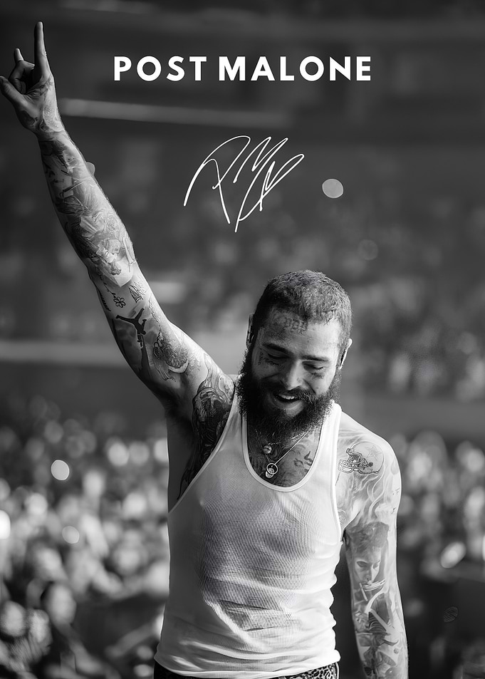 Post Malone Concert Performance Poster