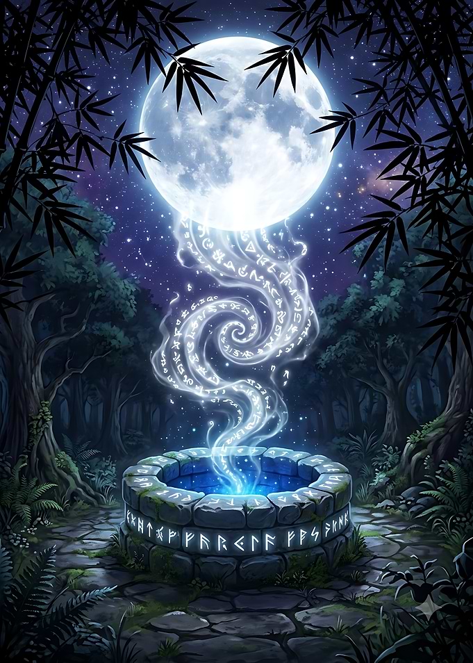 Magical Moonlit Rune Well