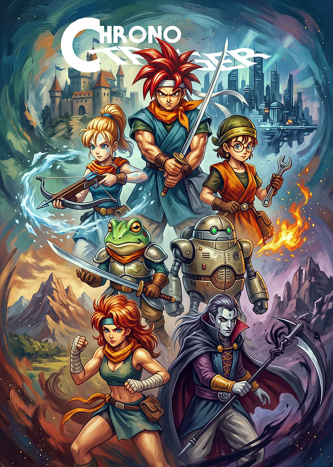Chrono Trigger Ensemble Character Poster