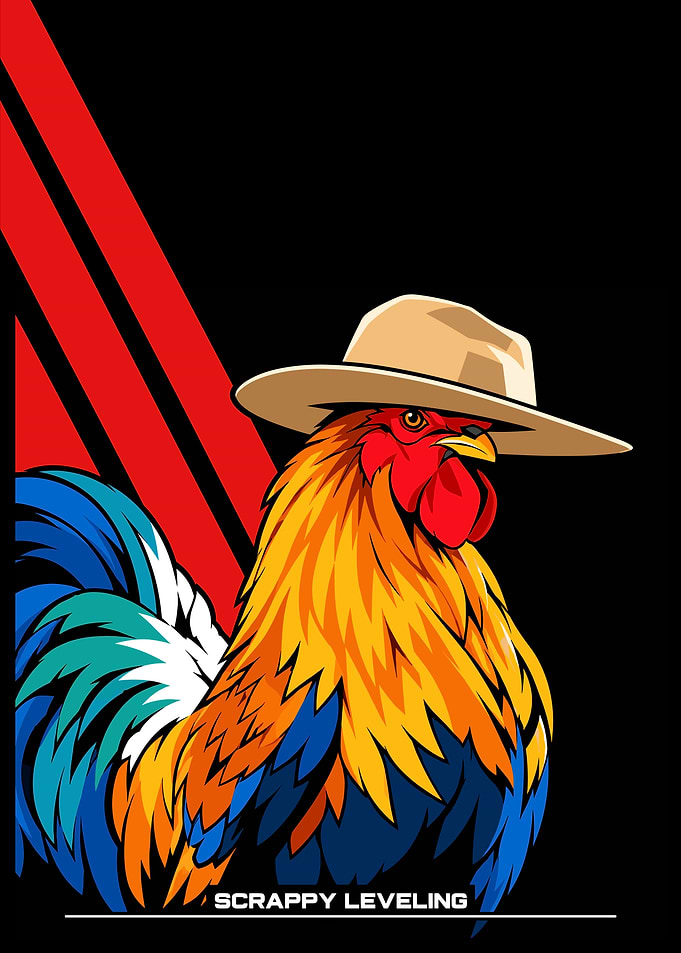 Rooster Wearing a Cowboy Hat
