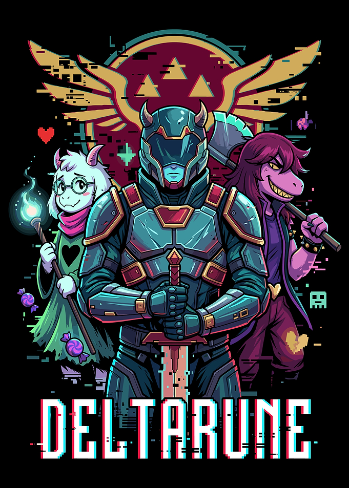 Deltarune Glitch Art Poster