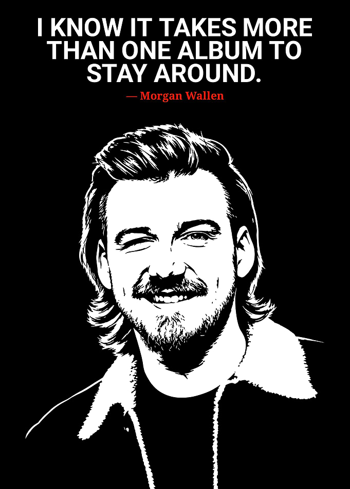 Morgan Wallen Quote Portrait Poster