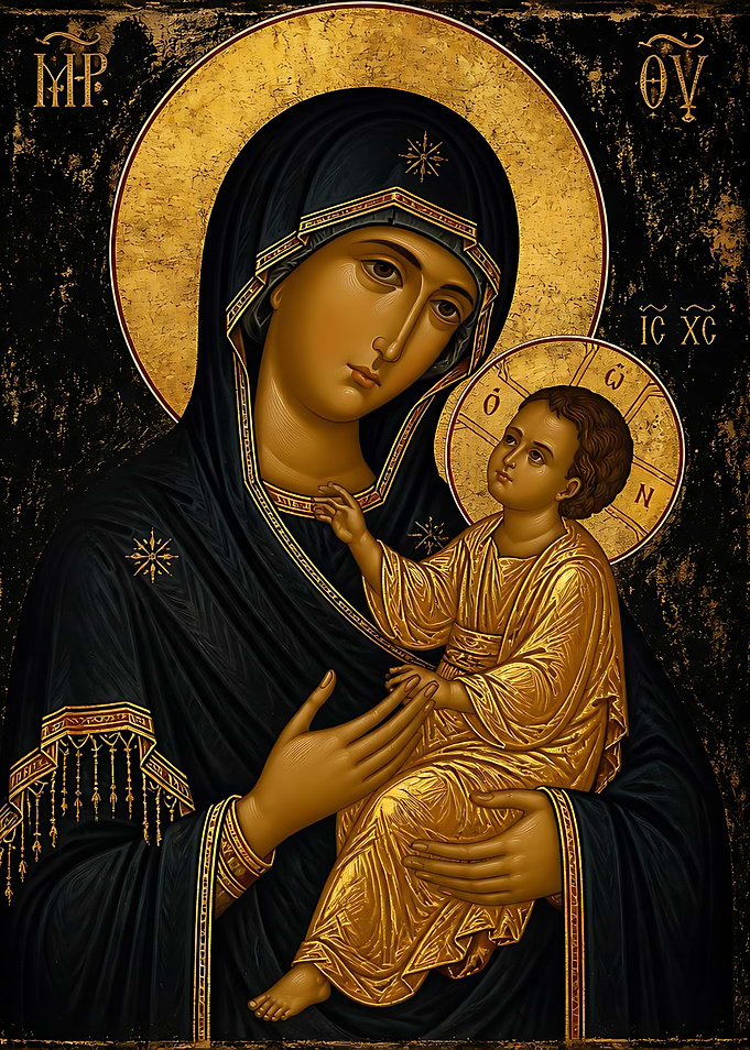 Byzantine Icon of Virgin Mary and Child