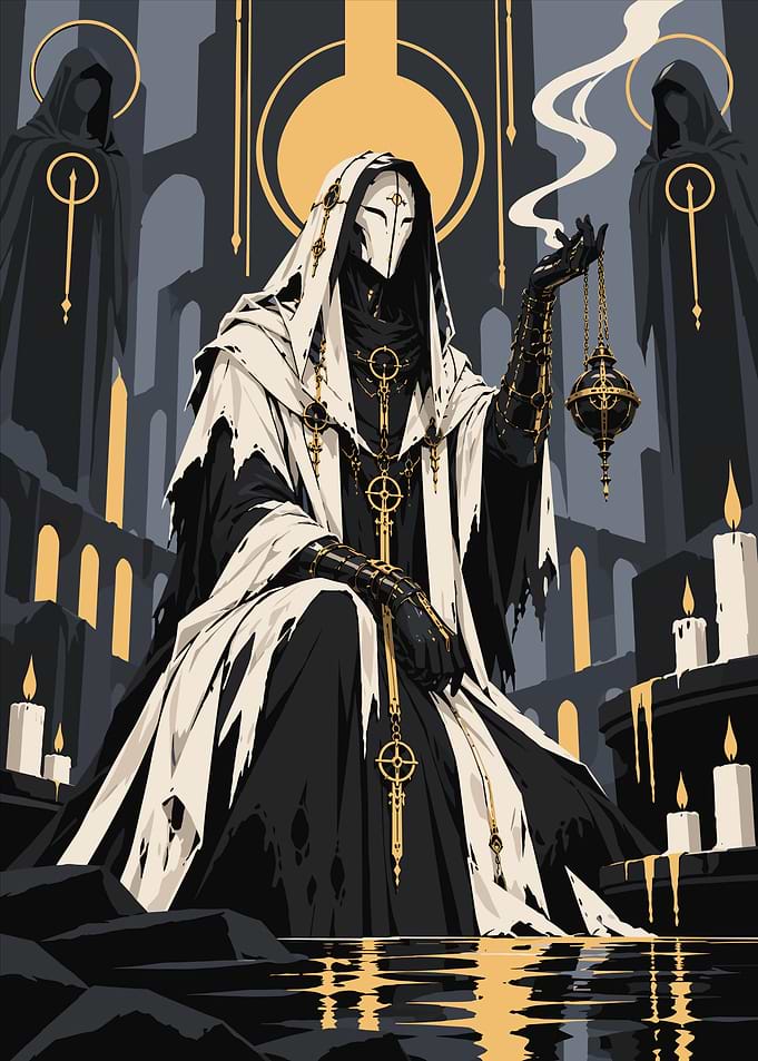 Dark Fantasy Priest with Censer
