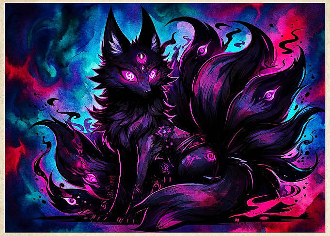 Mystical Nine-Tailed Fox Spirit