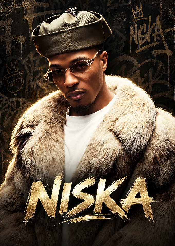 Niska Portrait with Fur Coat