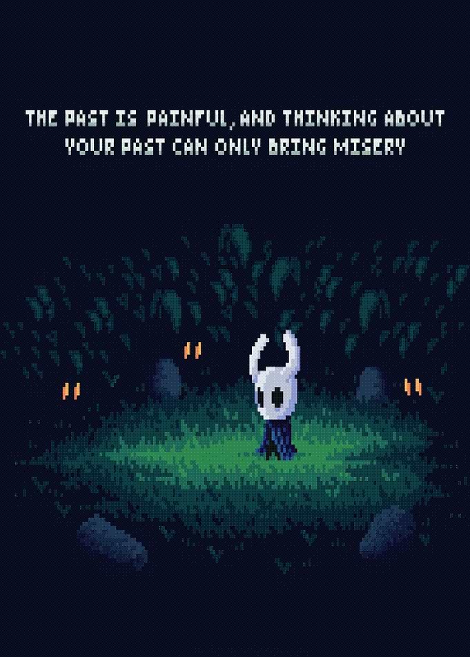 Hollow Knight Pixel Art Quote