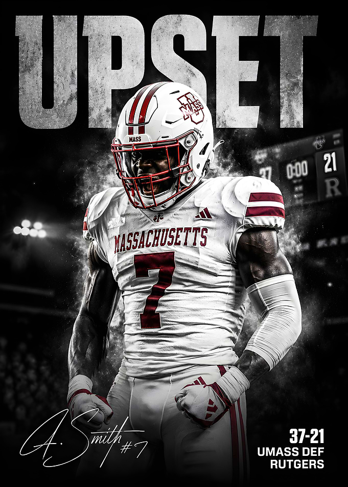 UMass Football Upset Victory Poster
