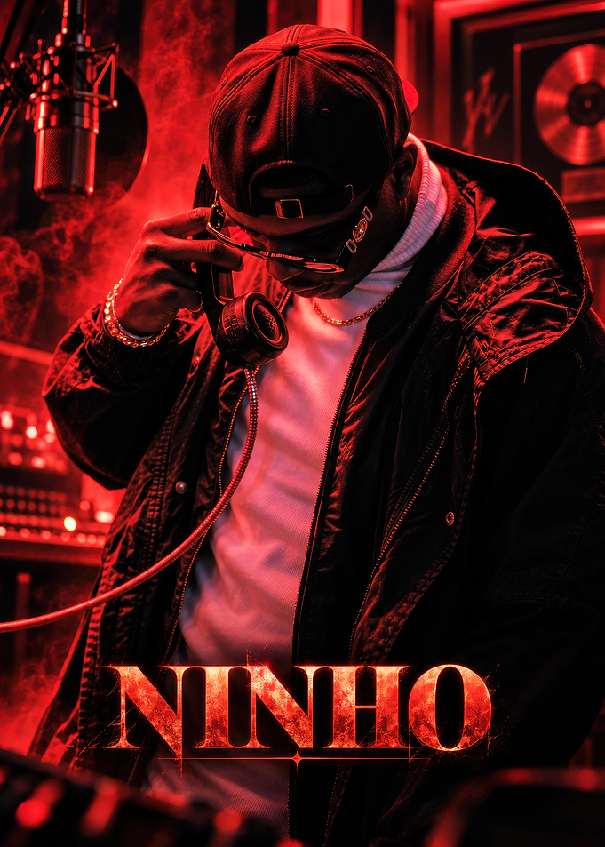 Ninho Rapper in Recording Studio