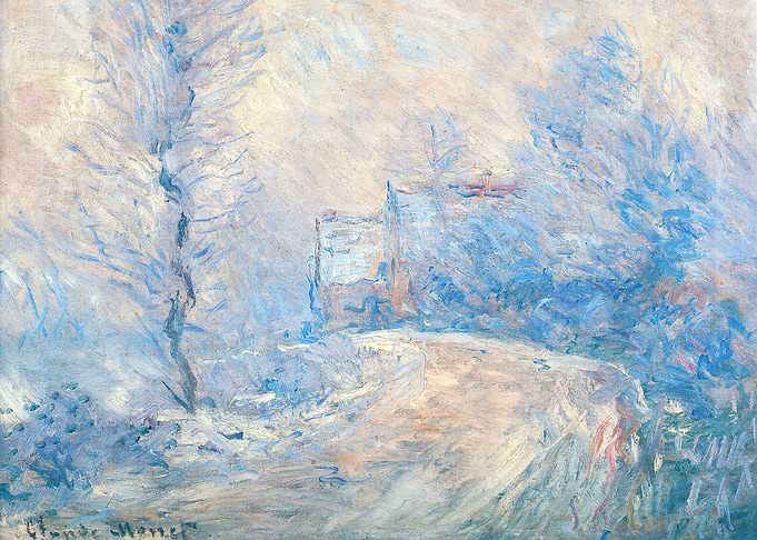Claude Monet Winter Landscape Painting
