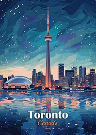 Toronto Skyline Travel Poster