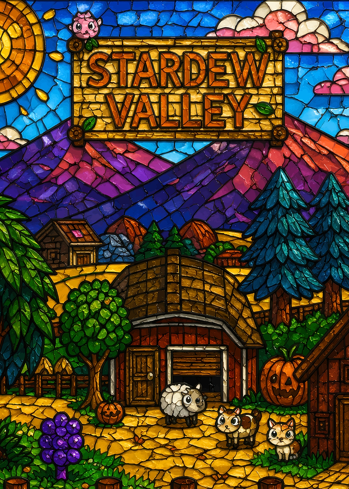 Stardew Valley Stained Glass Art