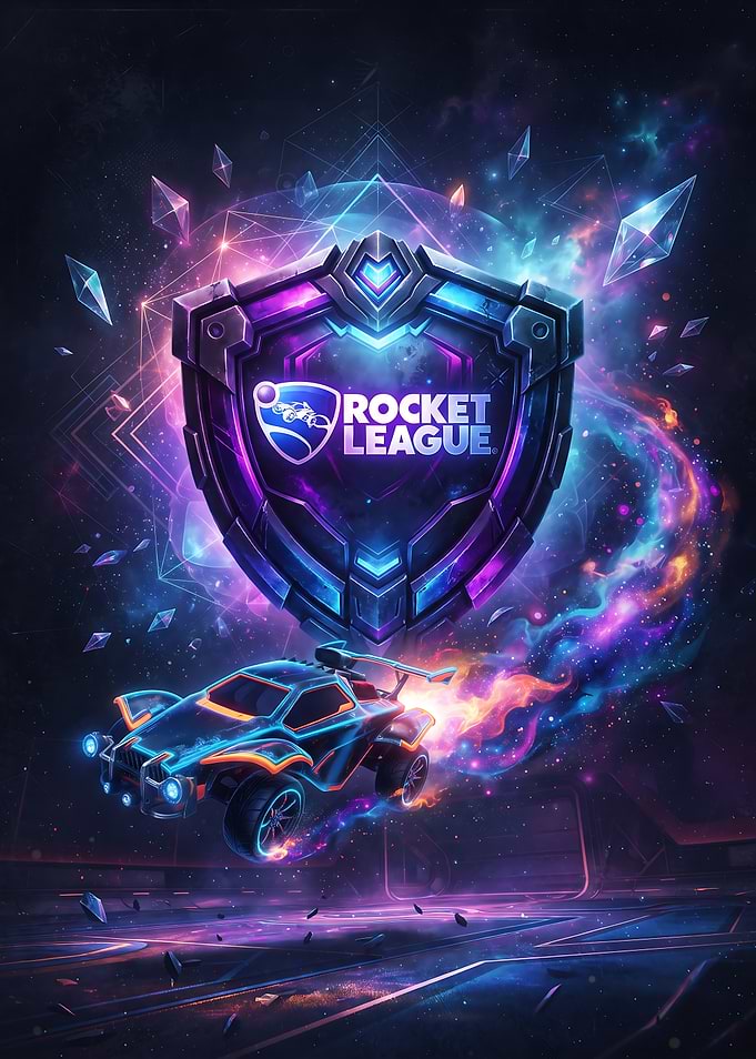 Rocket League Cosmic Shield Poster