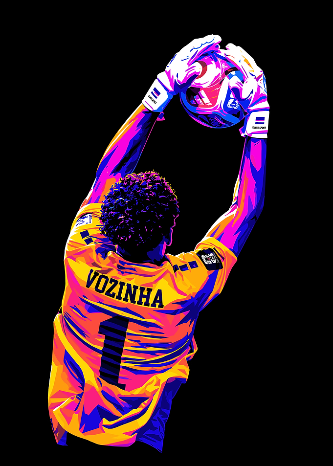 Vozinha Goalkeeper Pop Art Illustration