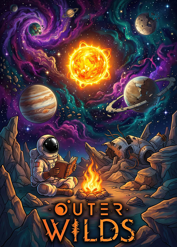 Outer Wilds Space Exploration Poster