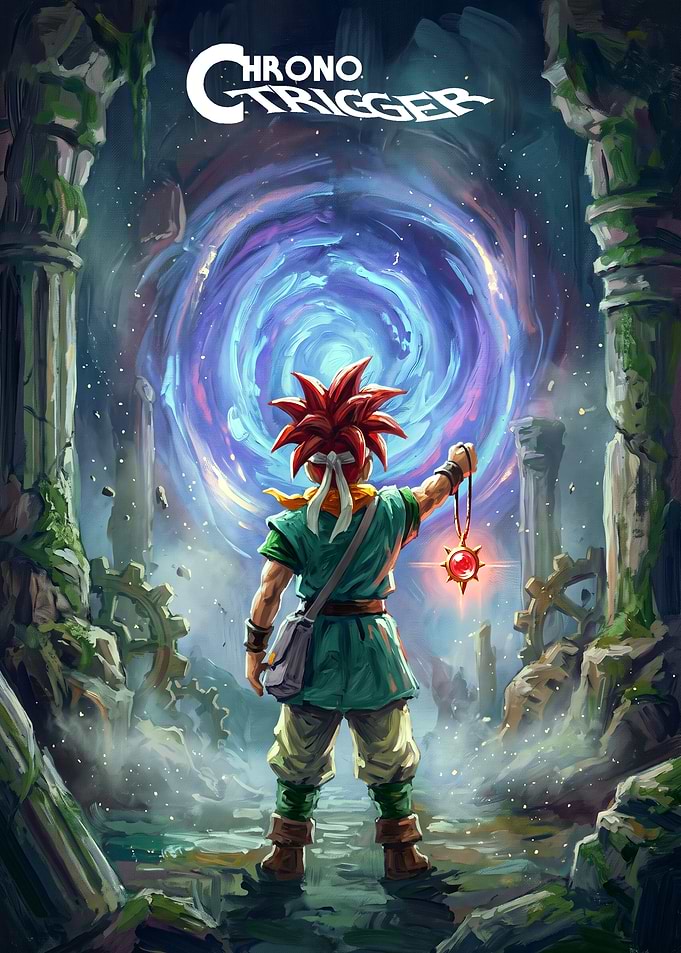 Chrono Trigger Crono Facing Time Portal