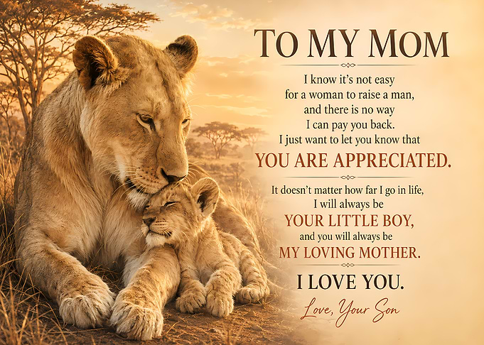 Lioness and Cub Mother's Day Tribute