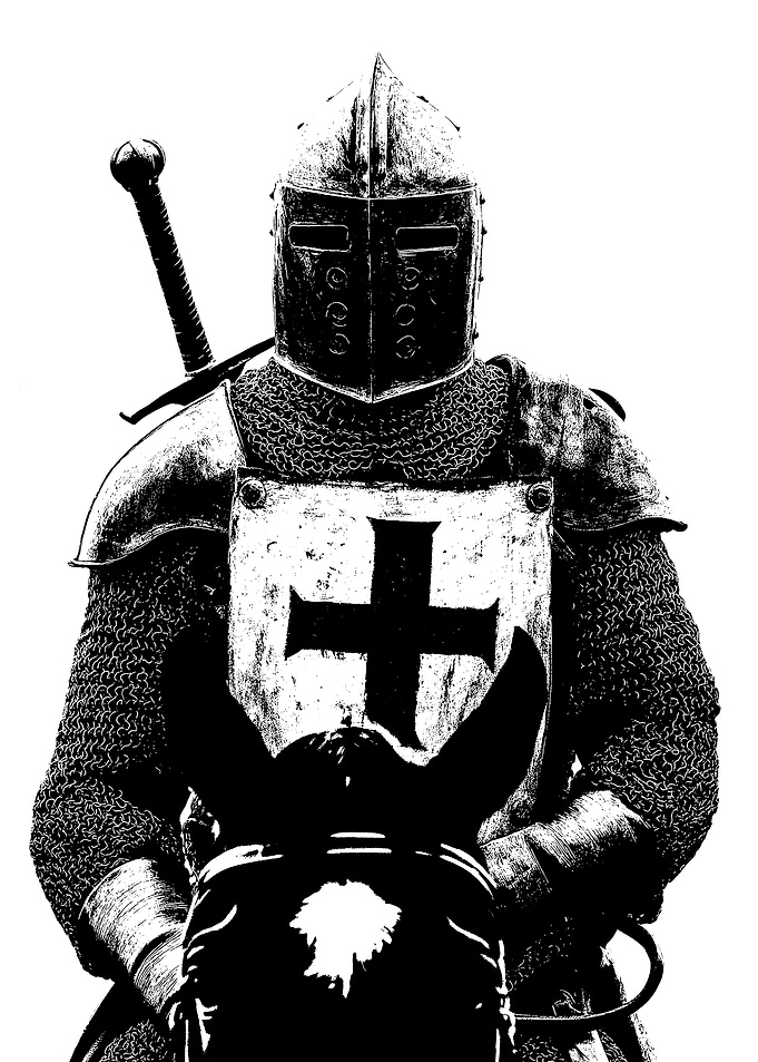 Crusader Knight on Horseback