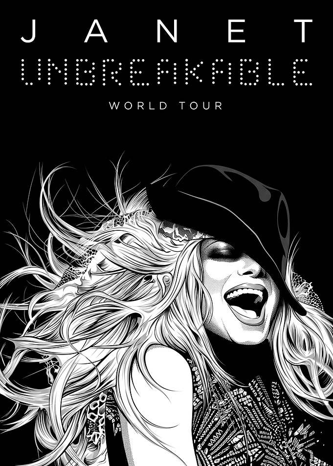 Janet Jackson Unbreakable World Tour Poster