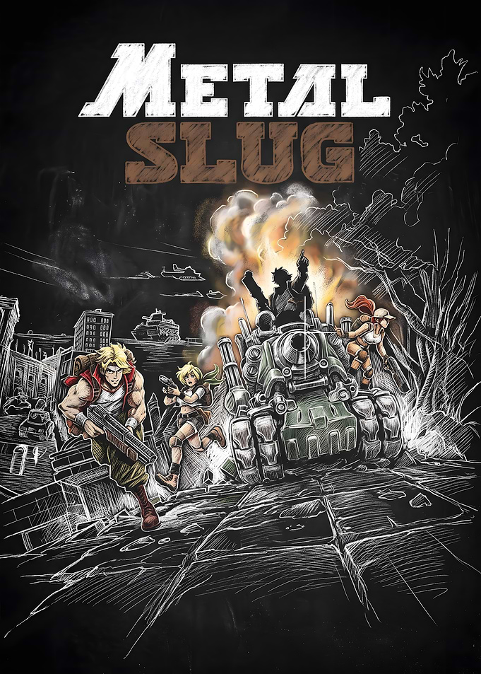 Metal Slug Chalkboard Art Poster