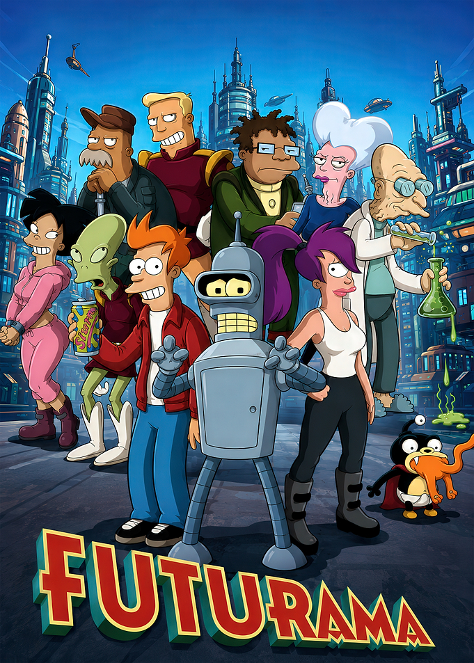 Futurama Main Cast Group Poster