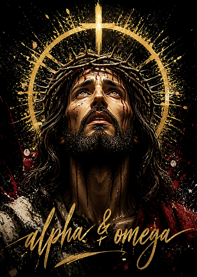 Jesus Christ Alpha and Omega Portrait