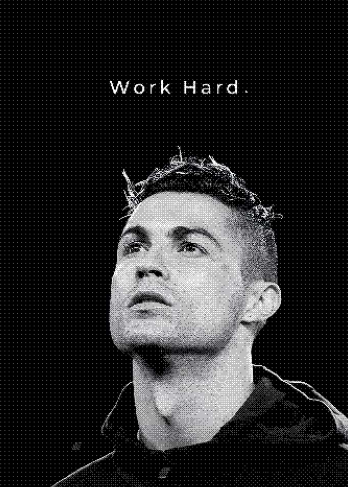 Cristiano Ronaldo Work Hard Poster