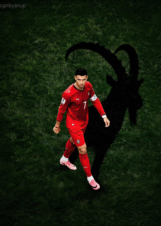 Cristiano Ronaldo GOAT Shadow Art