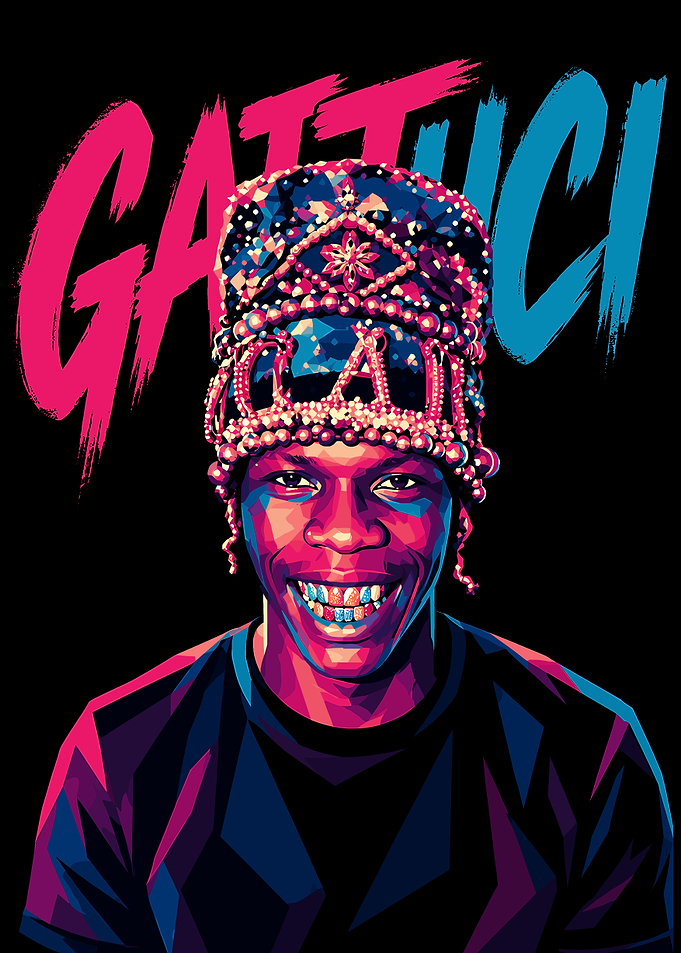 Vibrant Pop Art Portrait of Gattuci