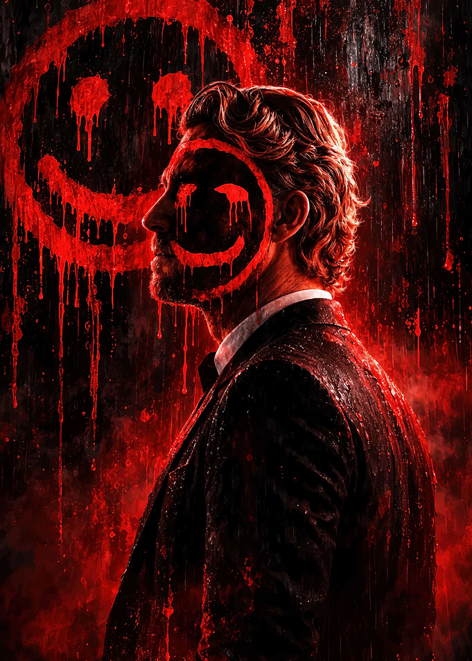 Man with Red Smiley Face Paint The Mentalist
