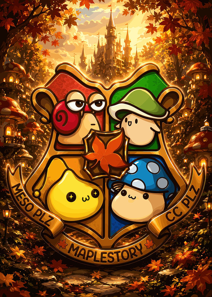 MapleStory Crest with Cute Monsters