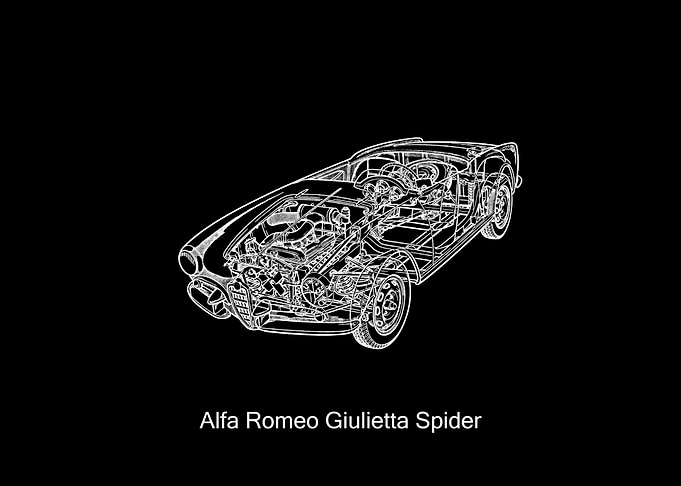 Alfa Romeo Giulietta Spider Blueprint