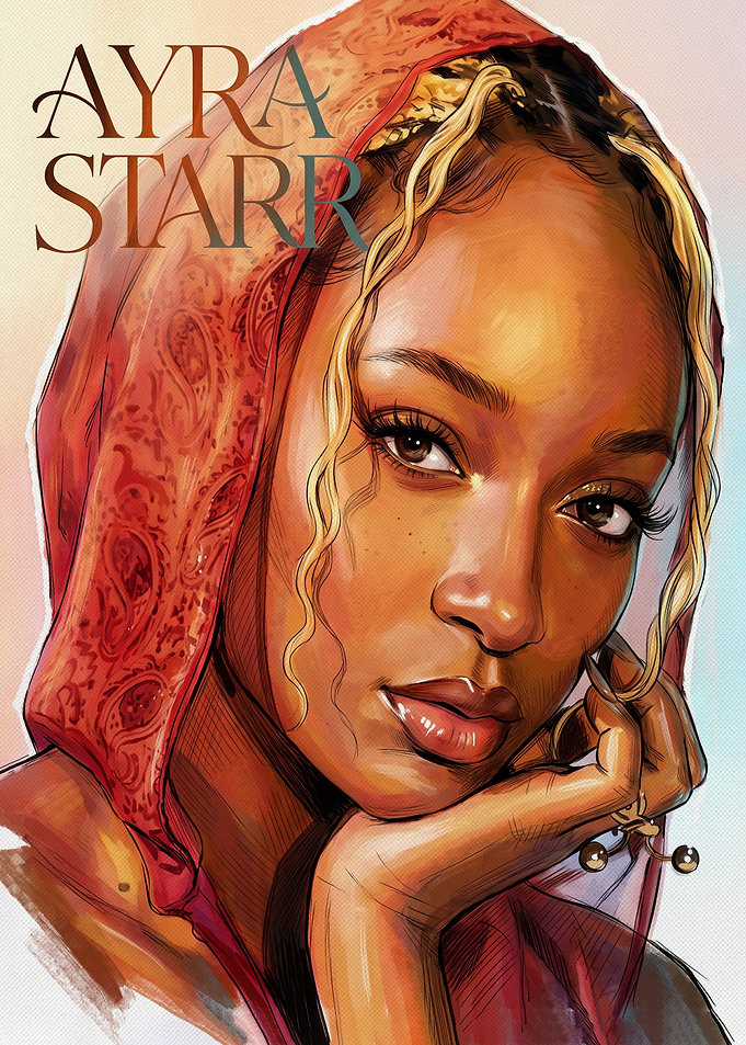 Ayra Starr Portrait Illustration