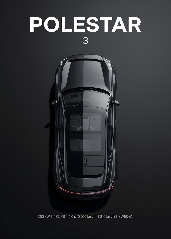 Polestar 3 Electric SUV Top View