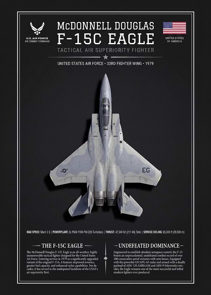 McDonnell Douglas F-15C Eagle Poster