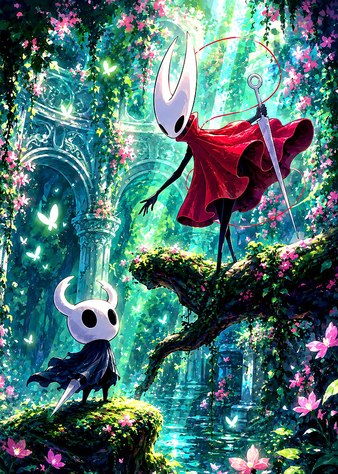 The Knight and Hornet in Greenpath