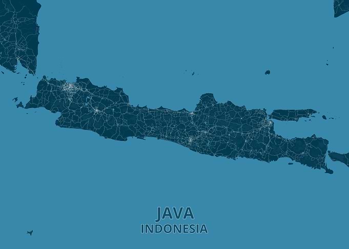 Map of Java Indonesia