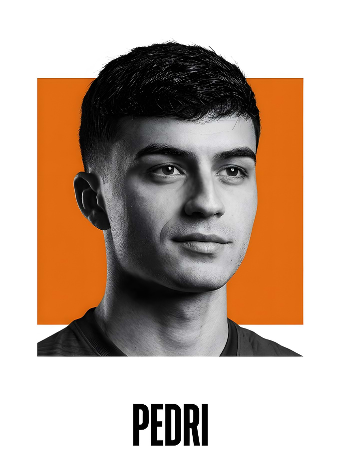 Pedri Portrait Graphic Poster