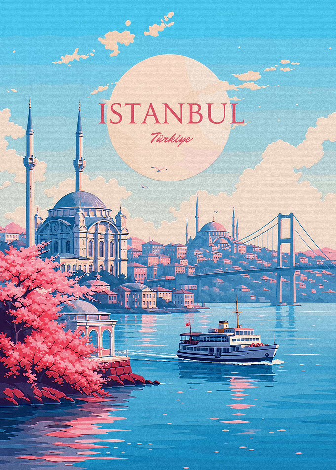 Istanbul Travel Poster Art
