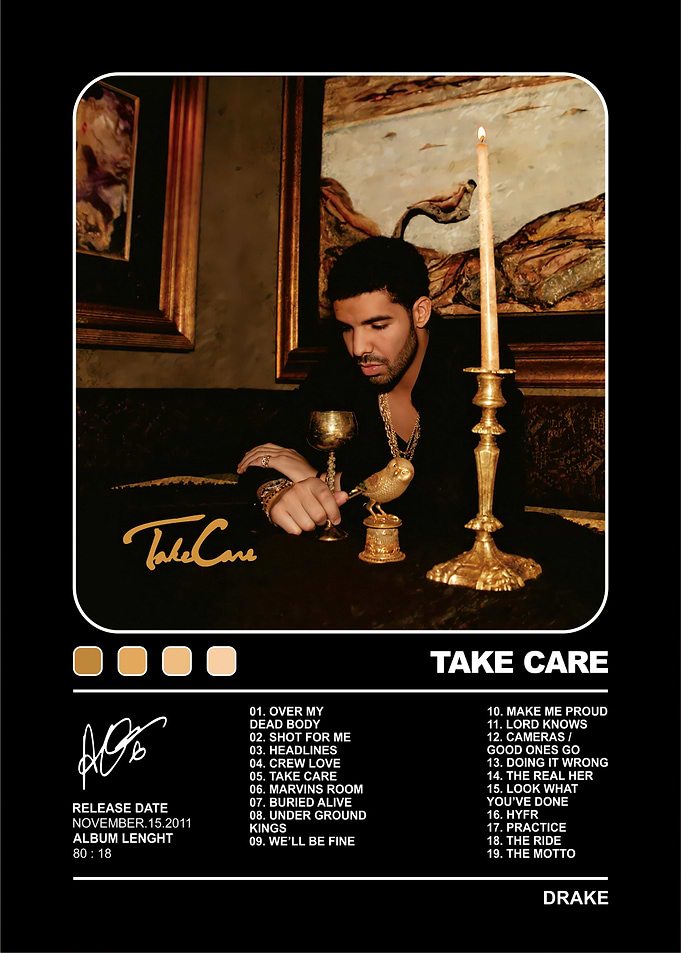 Drake Take Care Album Poster