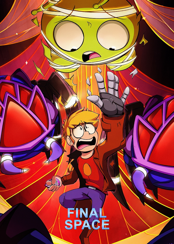 Final Space Gary and Mooncake Poster