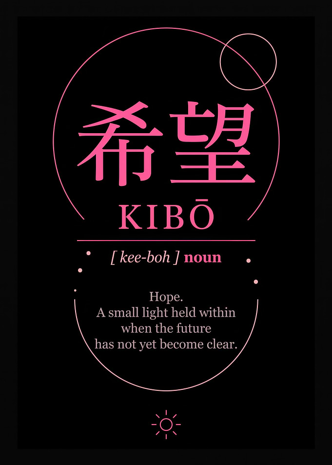Kibō Hope Japanese Definition Poster