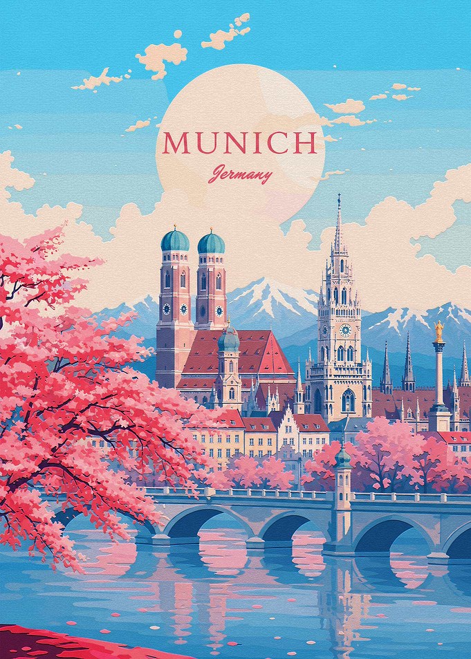 Munich Germany Travel Poster Art
