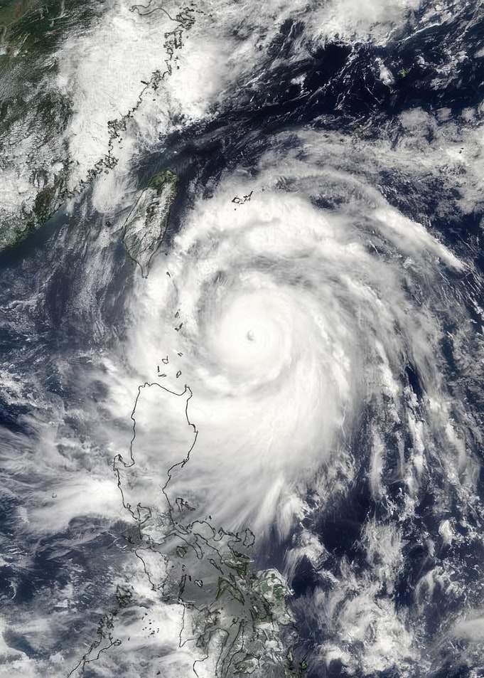 Satellite View of Powerful Typhoon