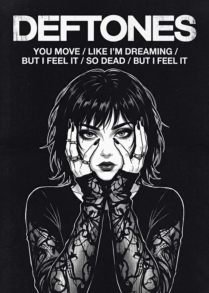 Deftones Gothic Girl Lyric Poster